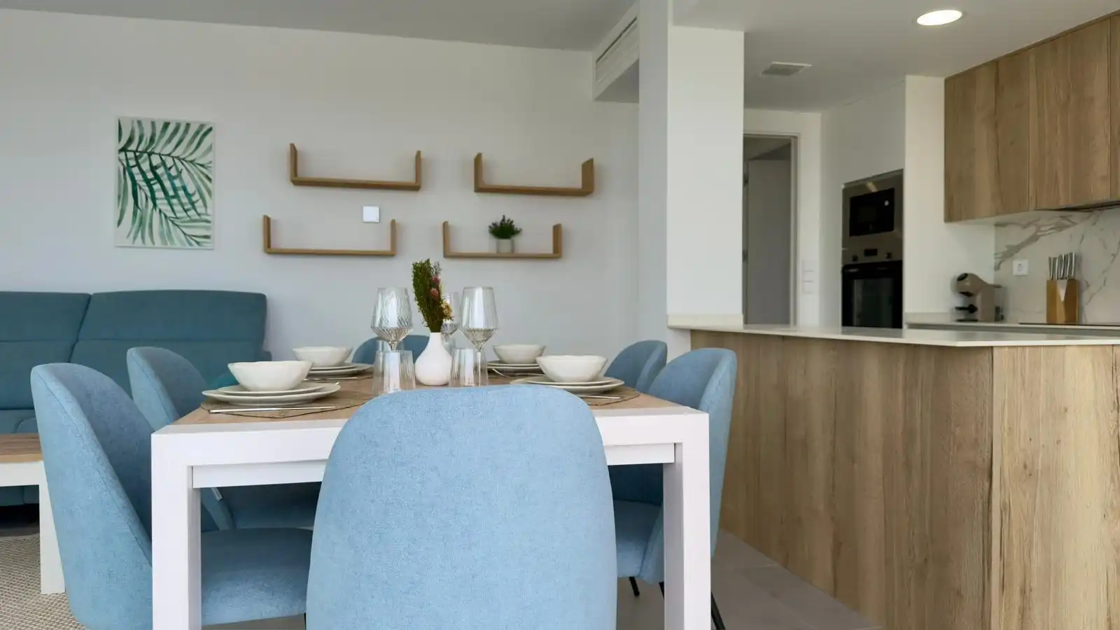 Menjador de Apartament de lloguer en Finestrat amb Aire condicionat, Jardí privat i Terrassa