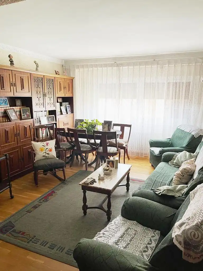 Living room of Flat for rent in  Zaragoza Capital  with Heating, Parquet flooring and Furnished