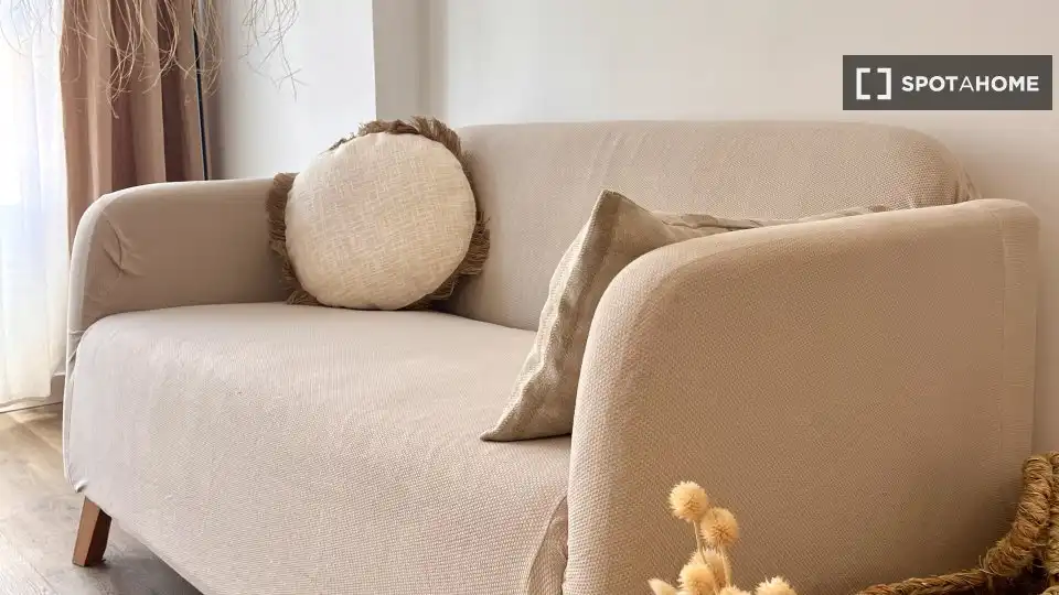 Sala de estar de Piso de alquiler en  Palma de Mallorca con Aire acondicionado, Calefacción y Amueblado