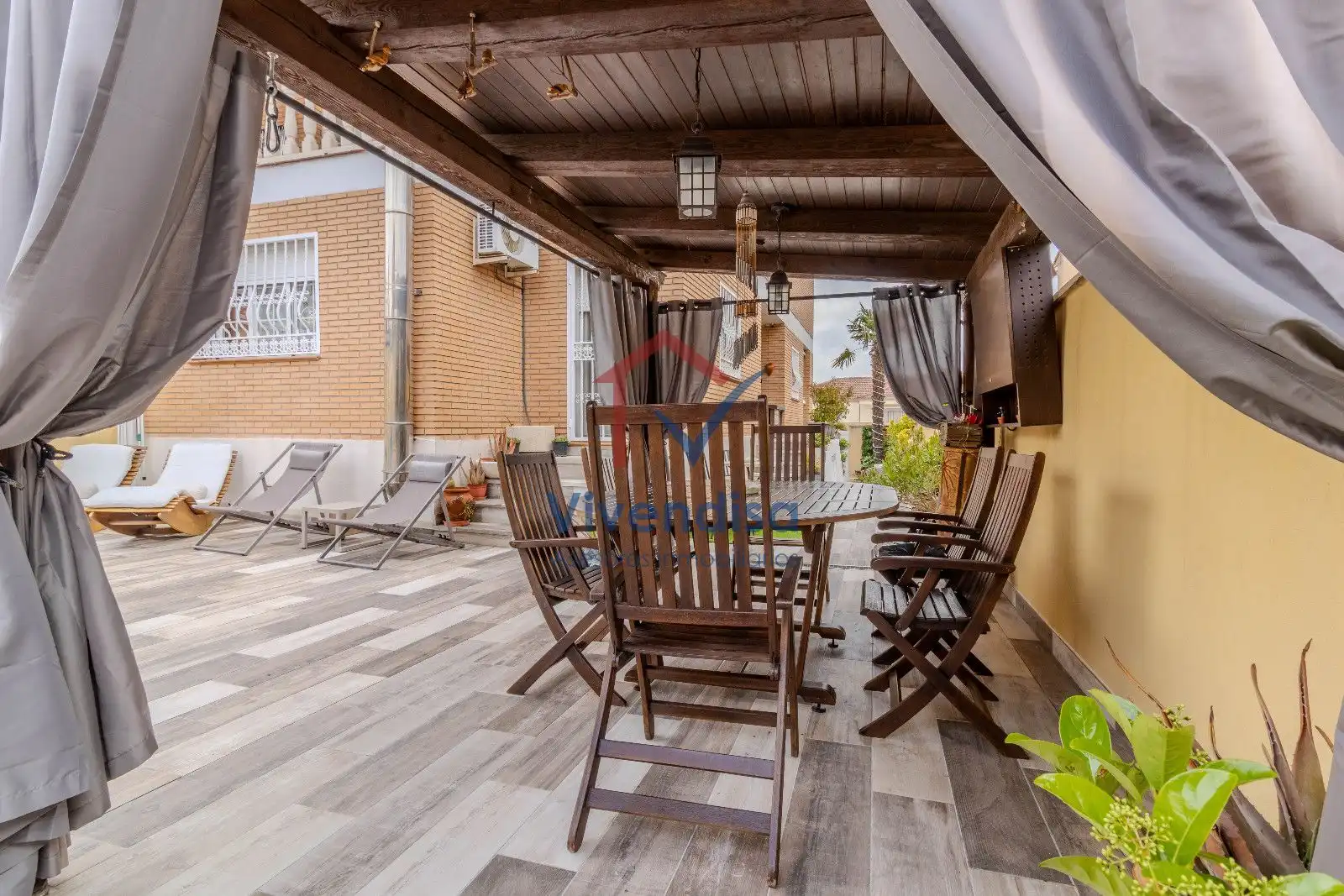 Terraza de Casa adosada en venta en Cabanillas del Campo con Terraza y Piscina