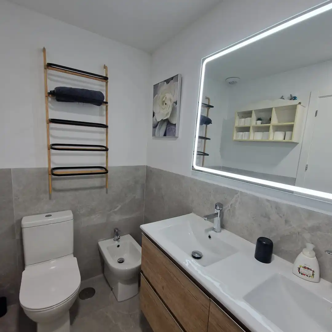 Bathroom of Flat for sale in Málaga  with Air Conditioner, Storage room and Furnished