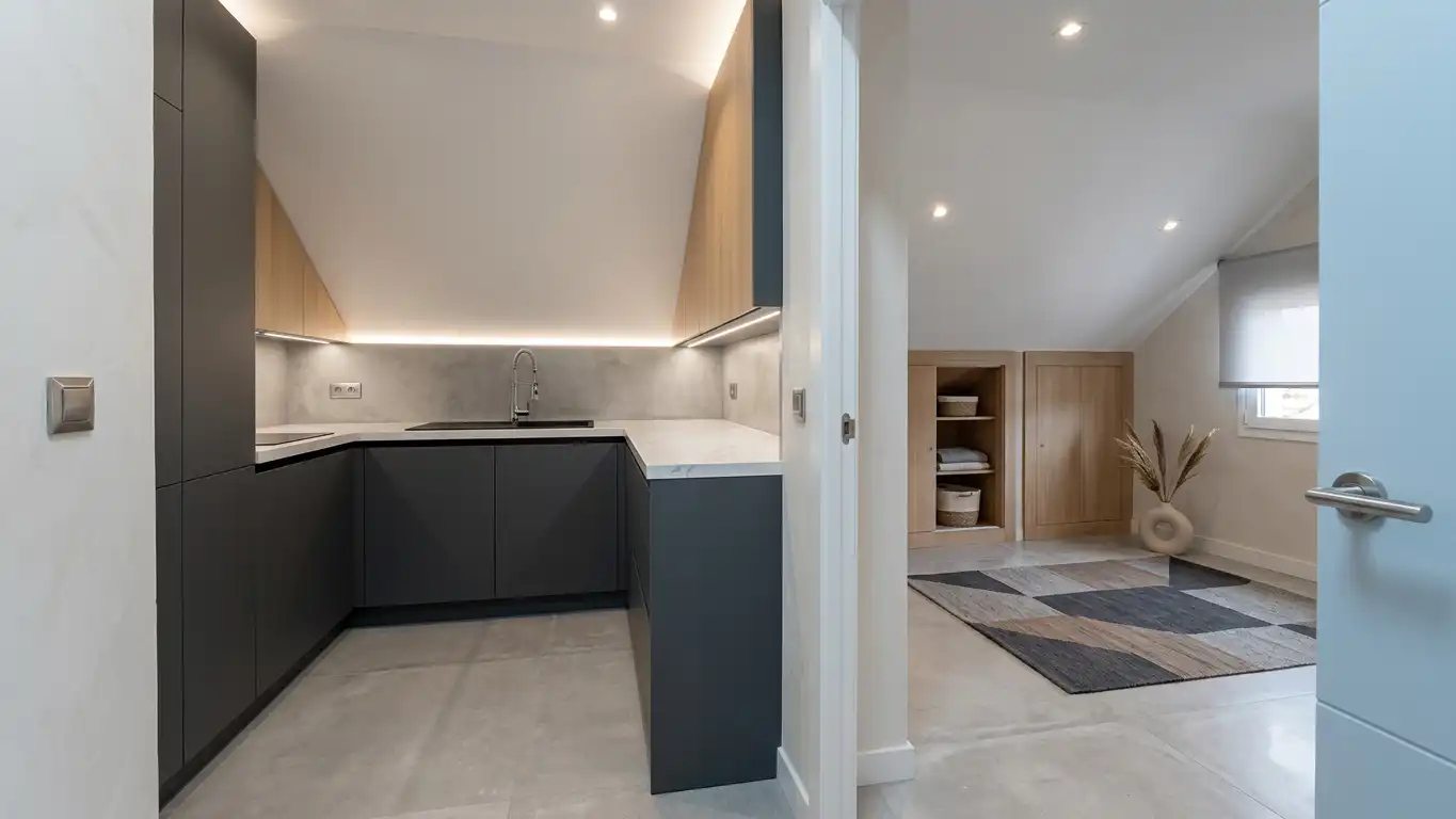 Cocina de Dúplex de alquiler en Villaviciosa de Odón con Aire acondicionado, Calefacción y Parquet