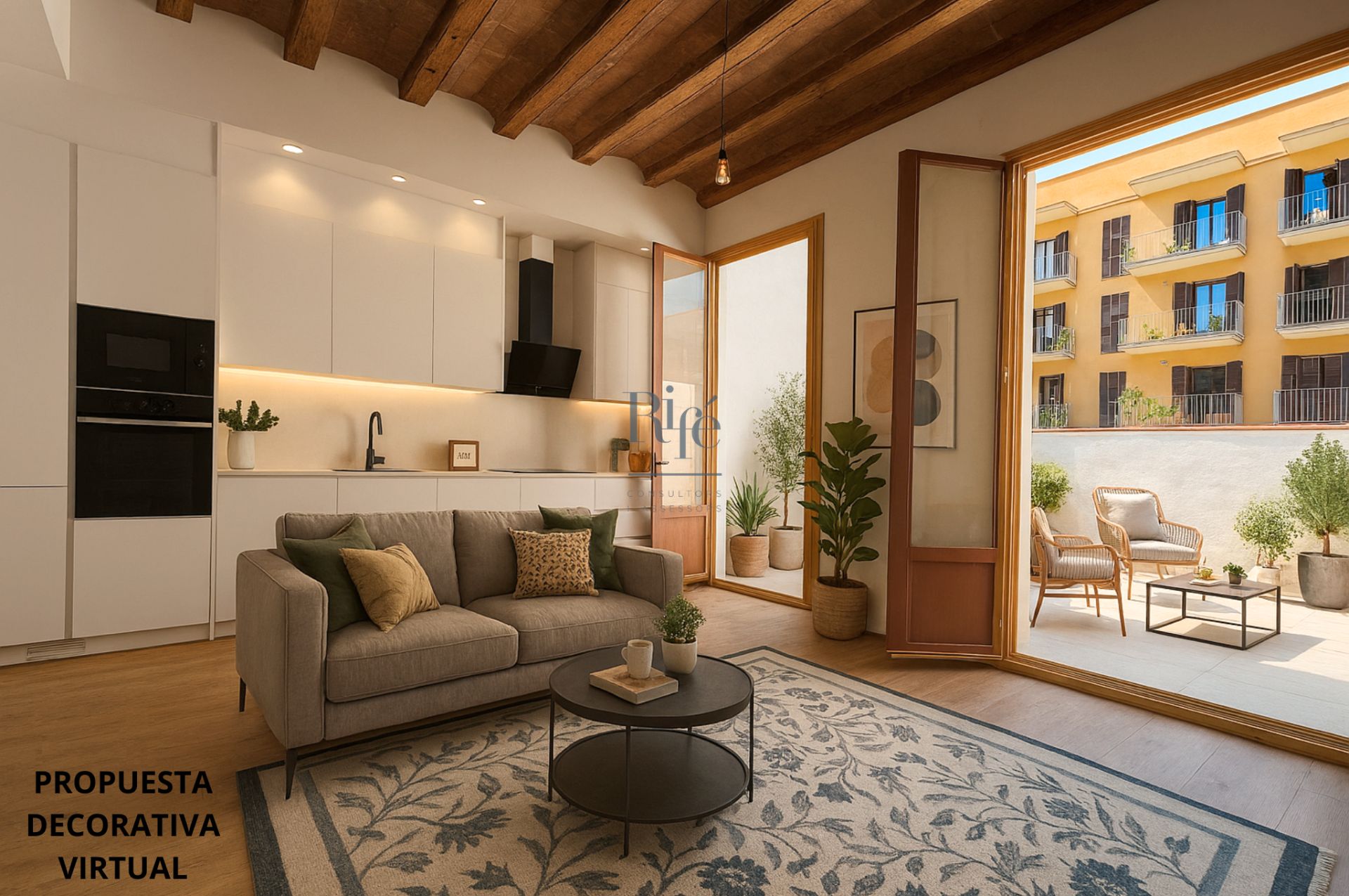 Living room of Flat for sale in  Barcelona Capital  with Air Conditioner, Heating and Parquet flooring