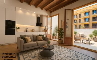 Sala d'estar de Pis en venda en  Barcelona Capital amb Aire condicionat, Calefacció i Parquet