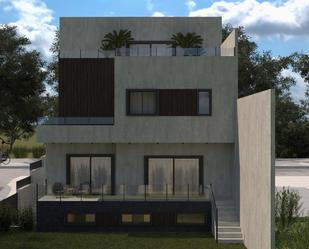 Exterior view of Single-family semi-detached for sale in  Madrid Capital