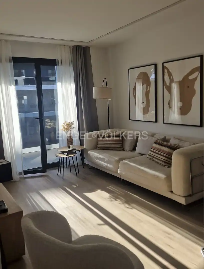 Wohnzimmer von Wohnung zur Miete in Esplugues de Llobregat mit Klimaanlage, Heizung und Parkett