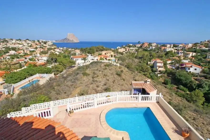 Exterior view of Houses for sale in Calpe / Calp  with Air Conditioner and Swimming Pool