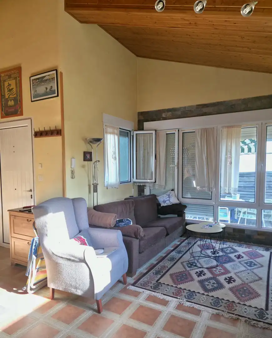 Living room of Houses for sale in Salinas de Pisuerga  with Private garden, Storage room and Swimming Pool