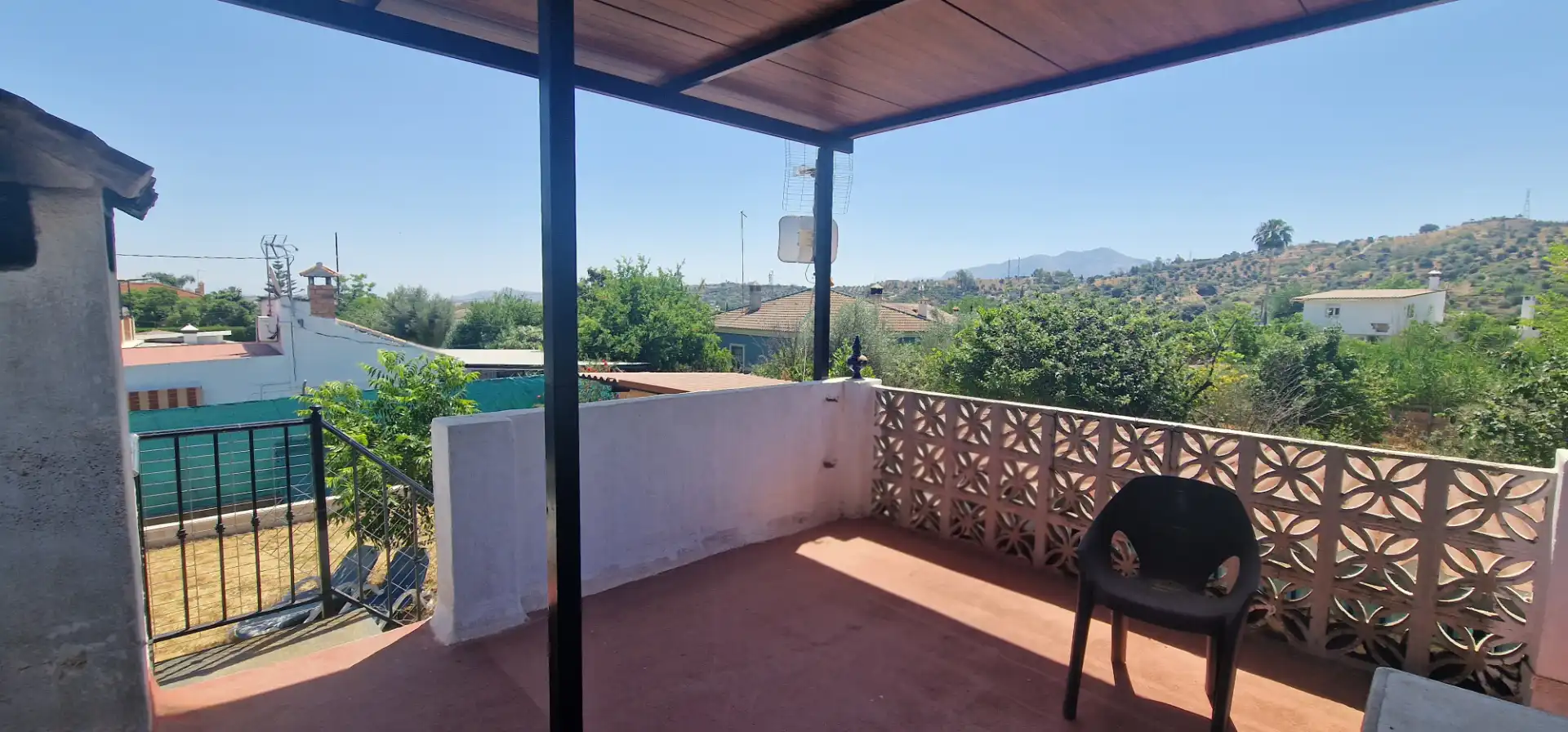 Terrasse von Country house zum Verkauf in Coín mit Privatgarten, Terrasse und Schwimmbad