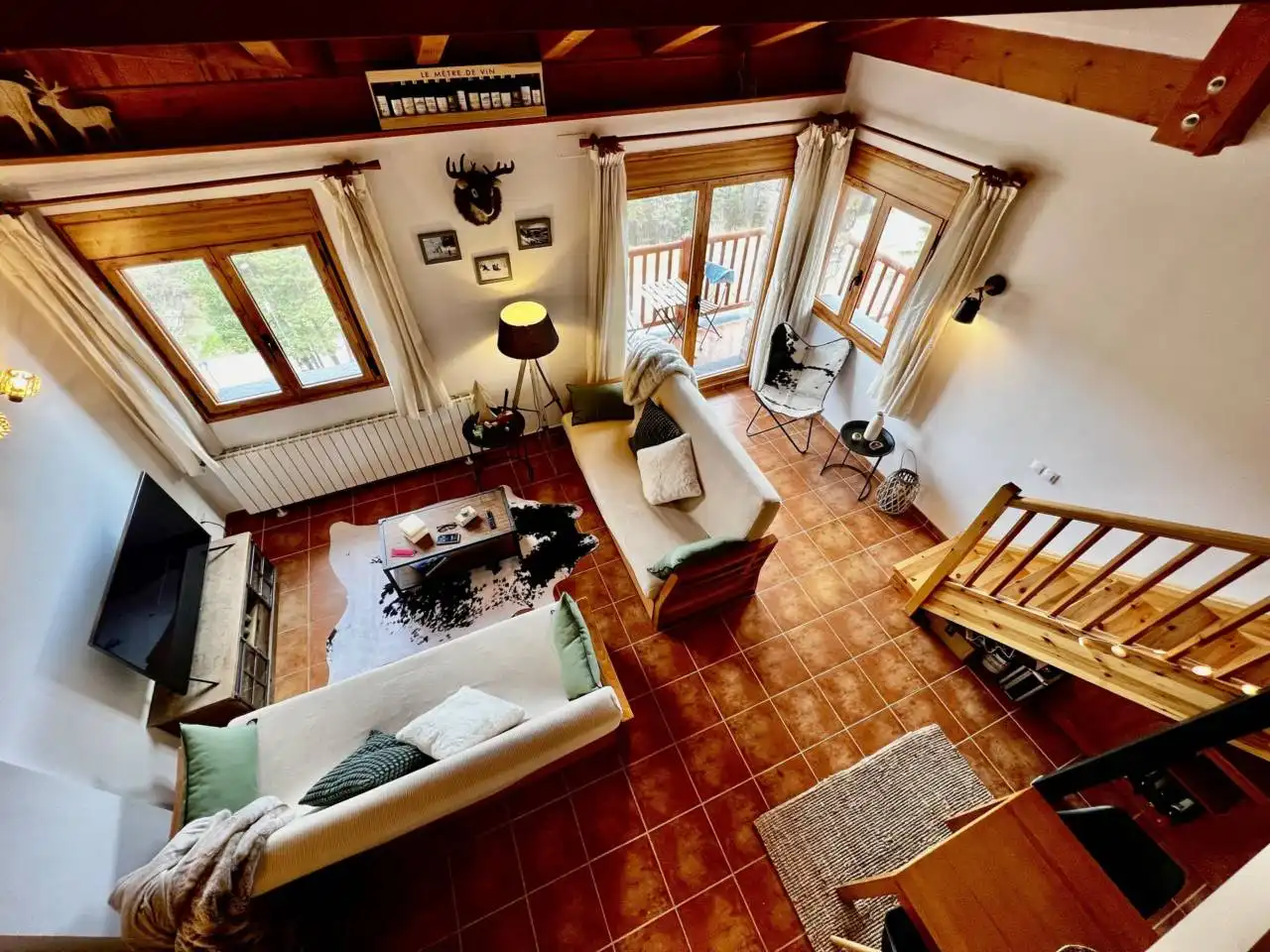 Sala de estar de Apartamento de alquiler en Alp con Calefacción, Terraza y Amueblado