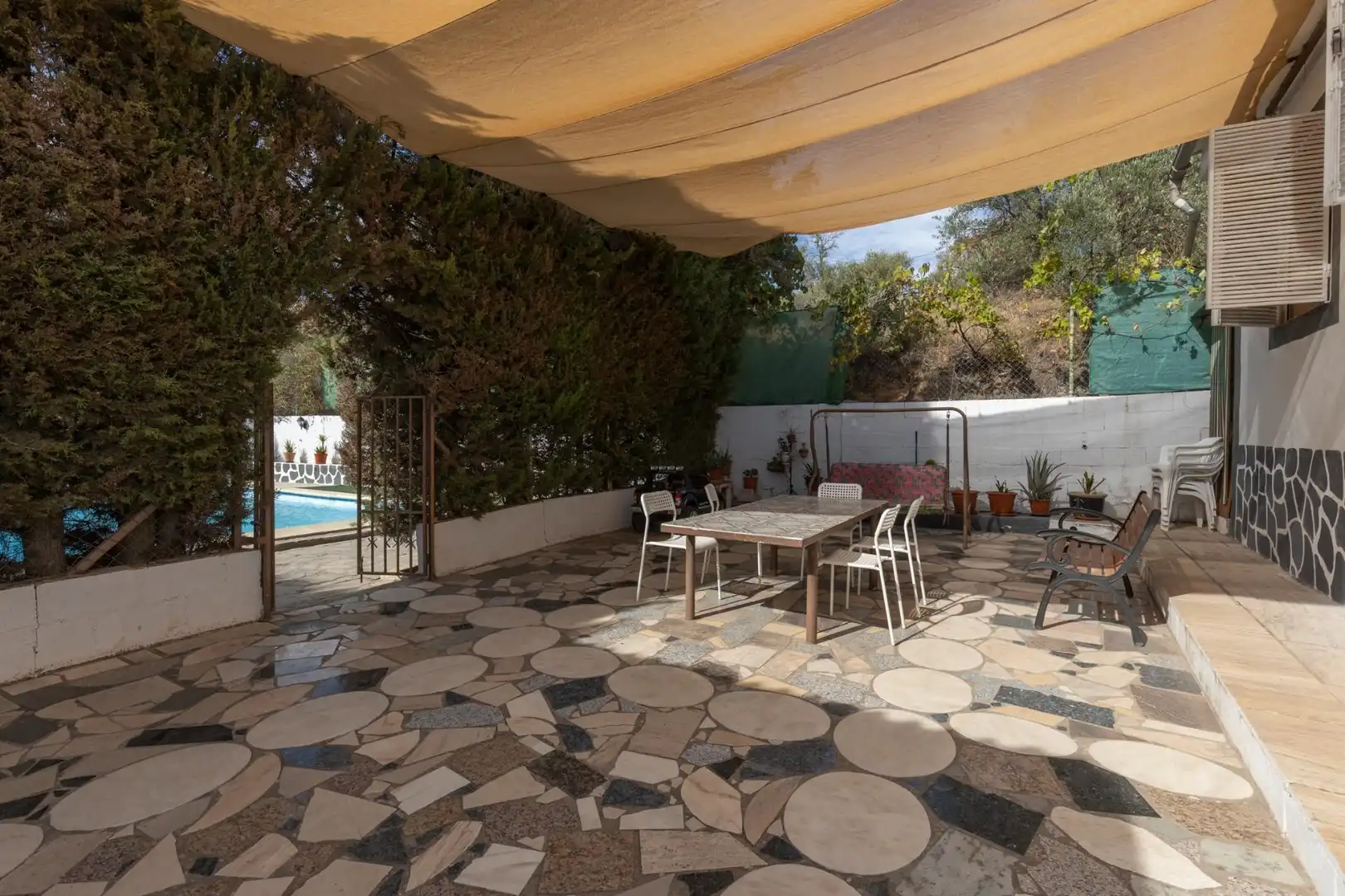 Terraza de Finca rústica en venta en Cogollos de la Vega con Jardín privado y Piscina