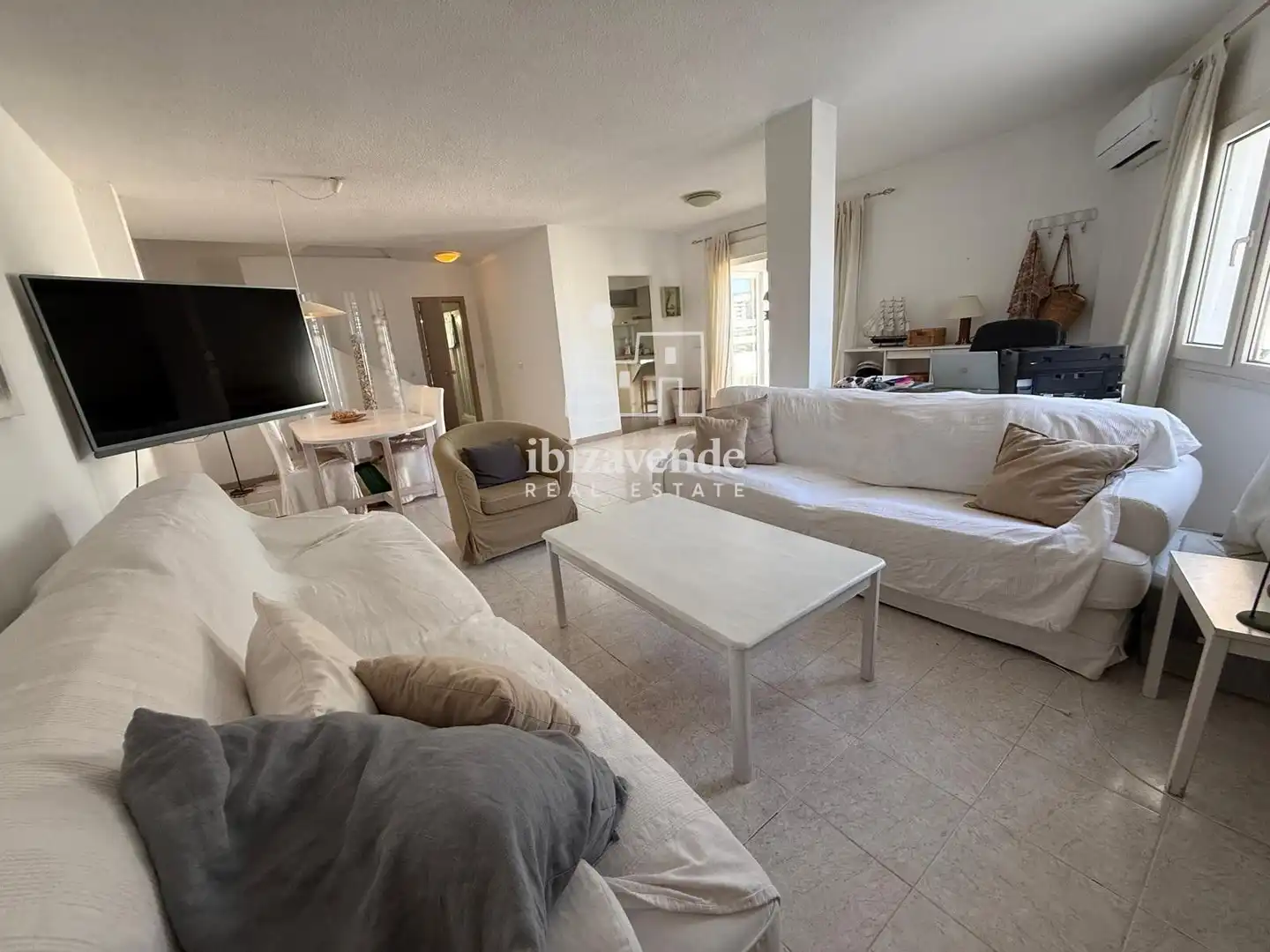 Wohnzimmer von Haus oder Chalet zur Miete in Sant Josep de sa Talaia mit Terrasse und Möbliert