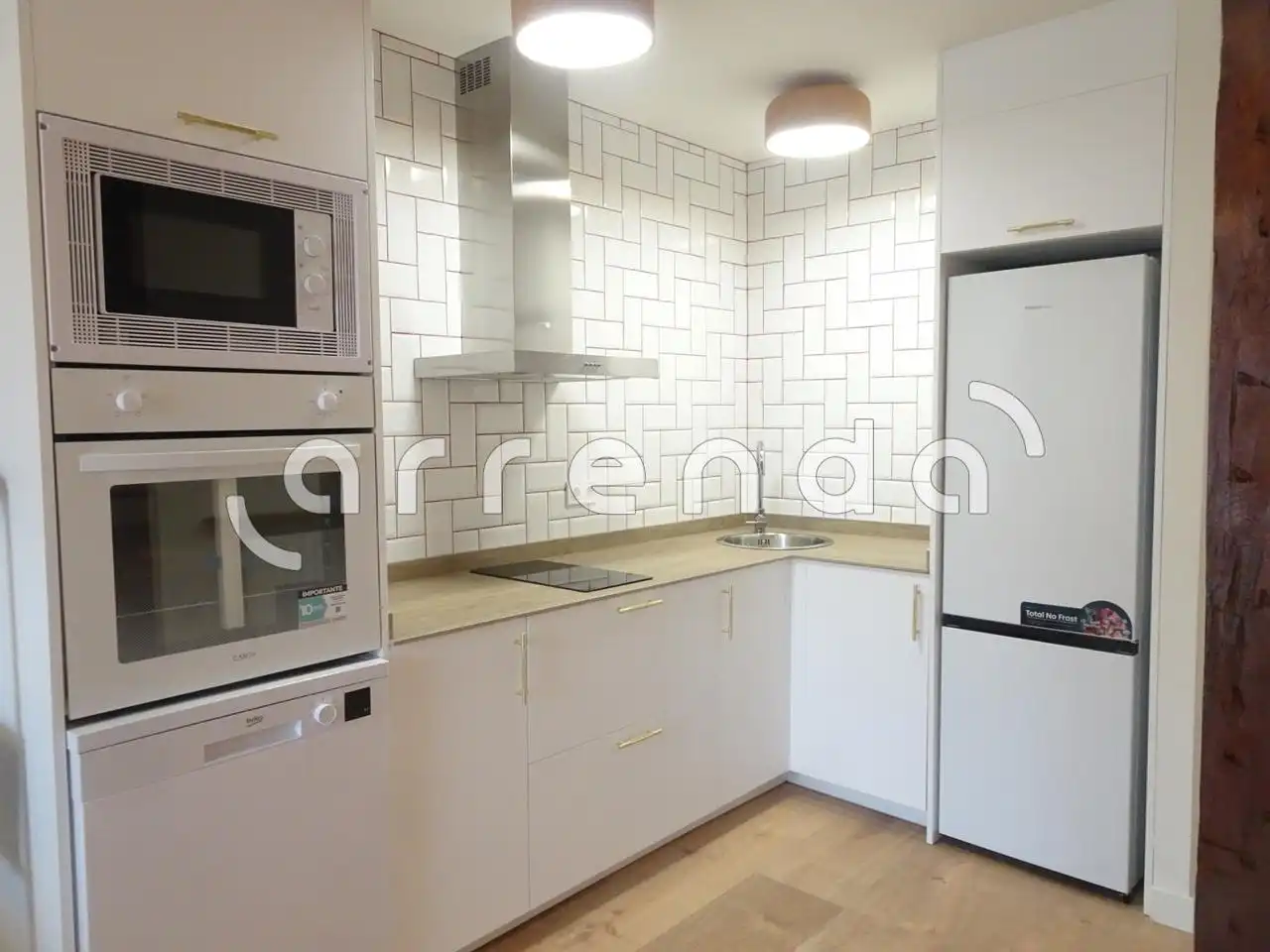 Kitchen of Flat for rent in Santander  with Heating and Furnished