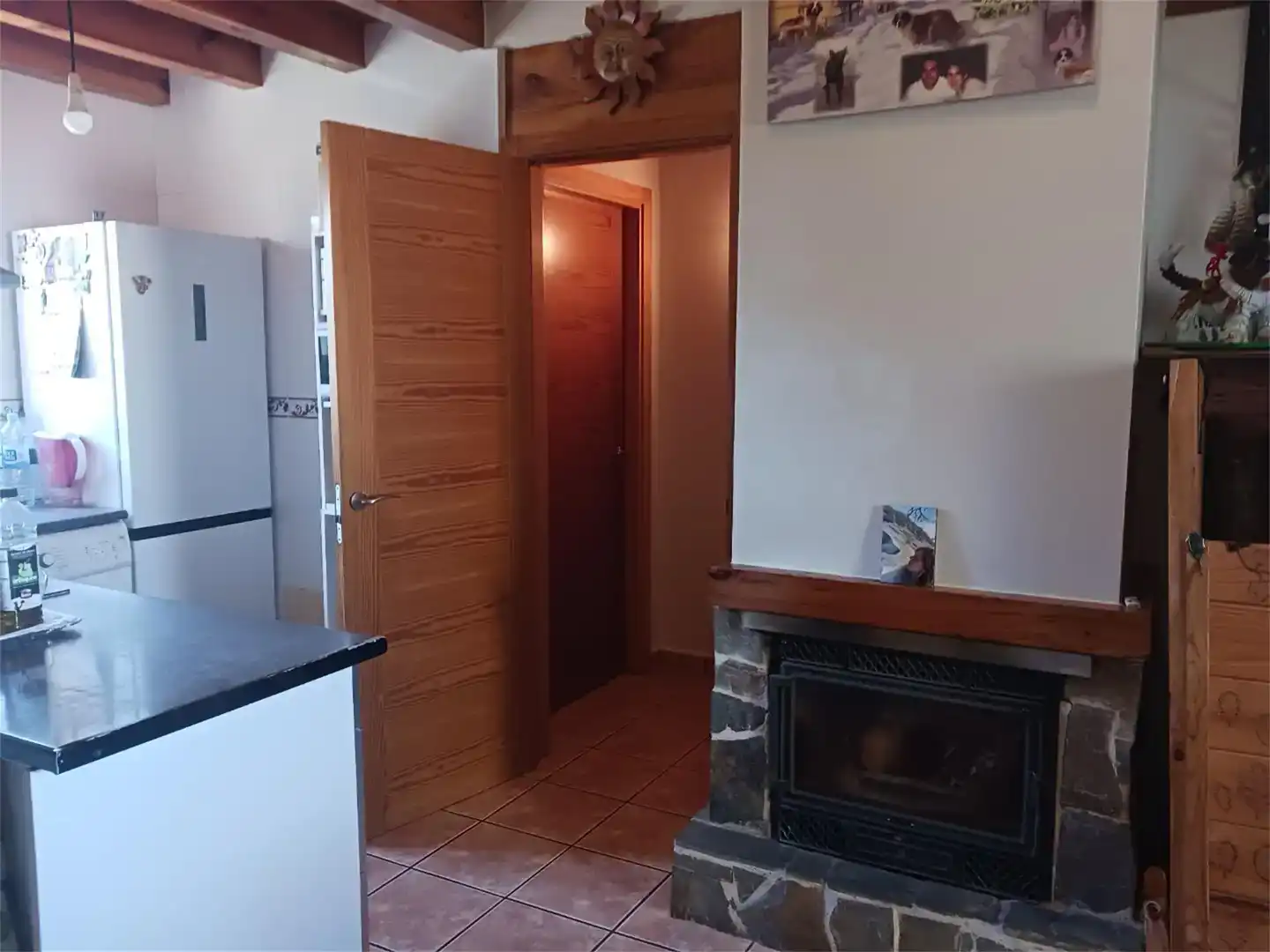 Cuina de Casa o xalet en venda en Olmos de Ojeda amb Jardí privat, Traster i Moblat