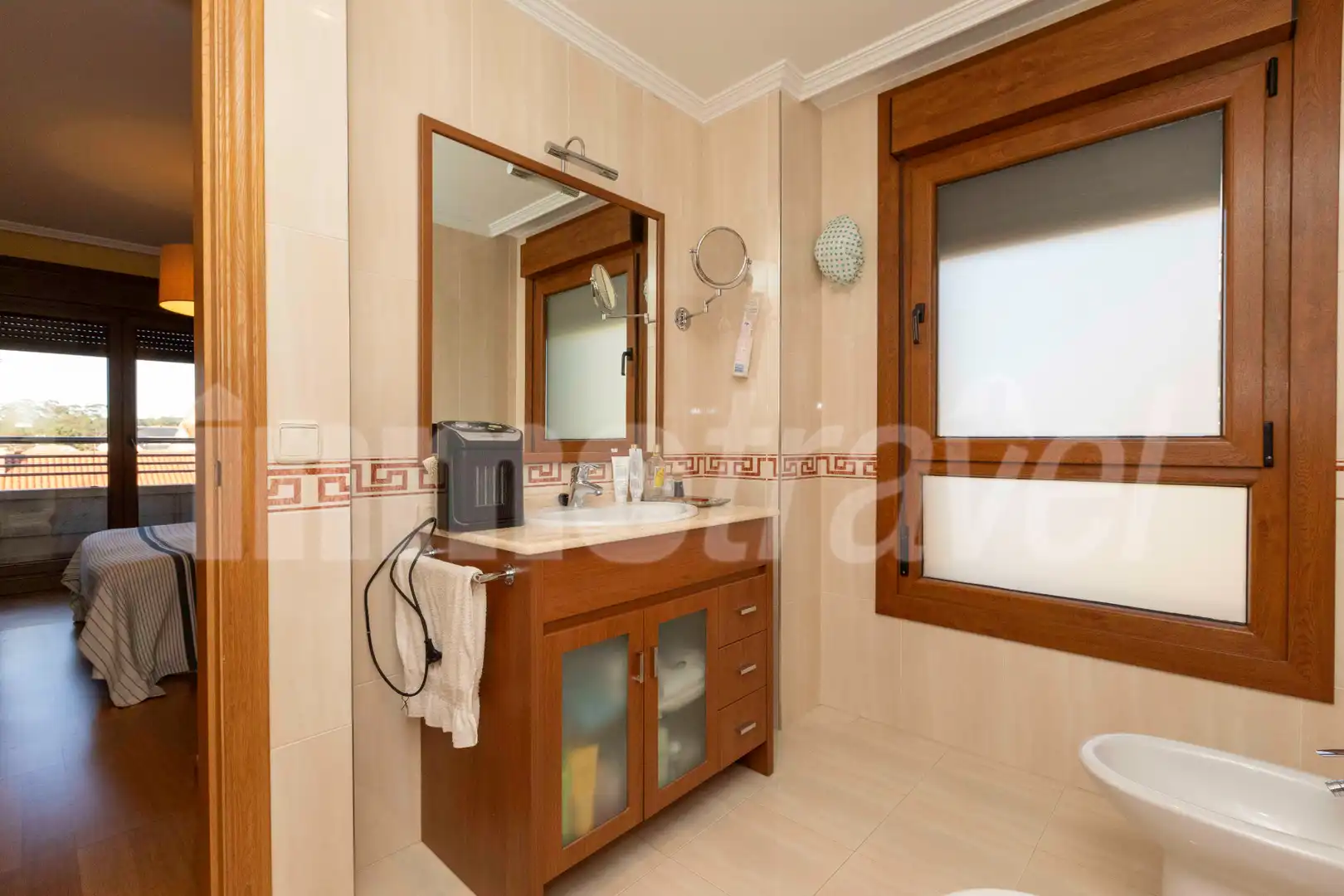 Baño de Apartamento en venta en Sanxenxo con Parquet, Terraza y Trastero