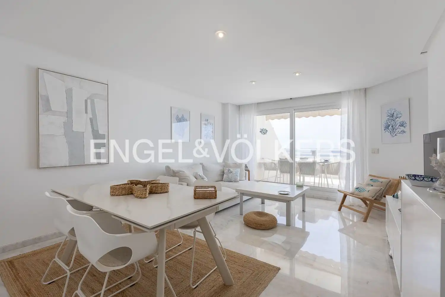 Sala de estar de Piso de alquiler en Altea con Aire acondicionado, Calefacción y Jardín privado