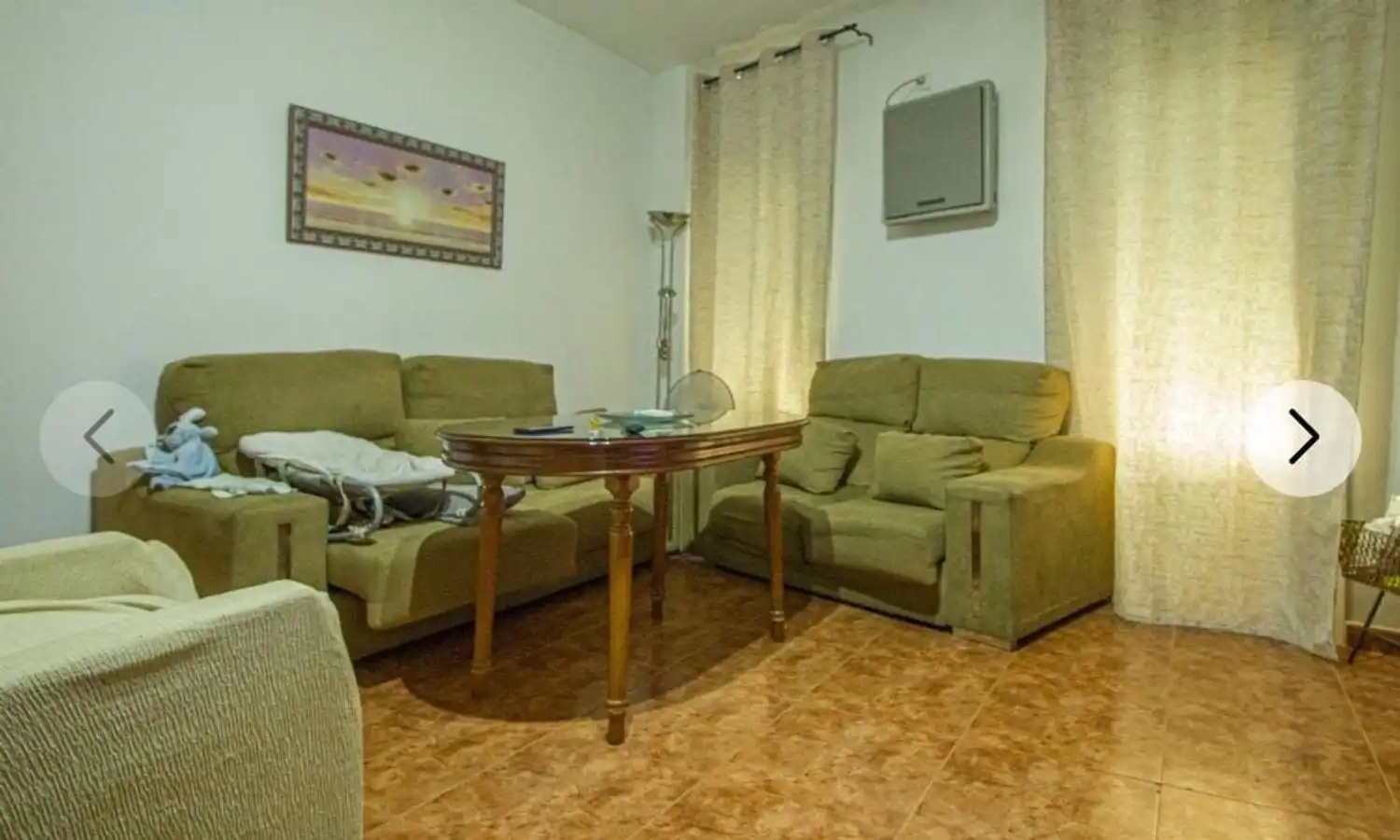 Sala de estar de Piso en venta en Talavera la Real con Aire acondicionado y Terraza