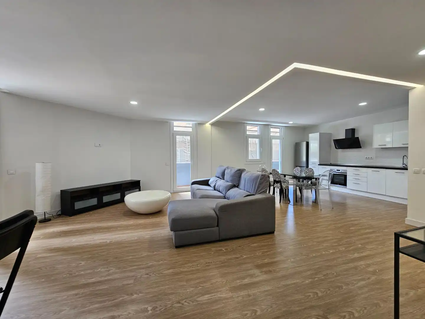 Sala de estar de Piso de alquiler en Las Palmas de Gran Canaria con Aire acondicionado, Parquet y Balcón