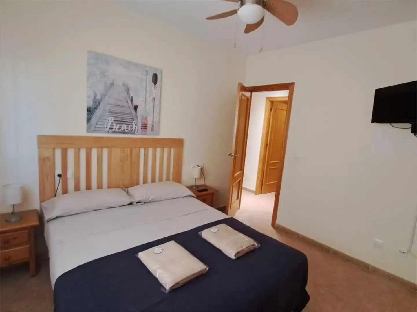Bedroom of Flat for rent in La Manga del Mar Menor  with Air Conditioner, Private garden and Swimming Pool