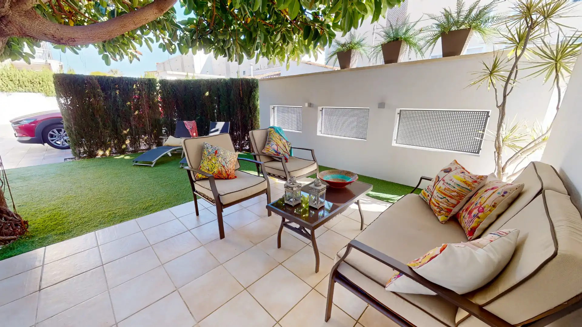 Terraza de Piso de alquiler en Dénia con Aire acondicionado, Calefacción y Jardín privado