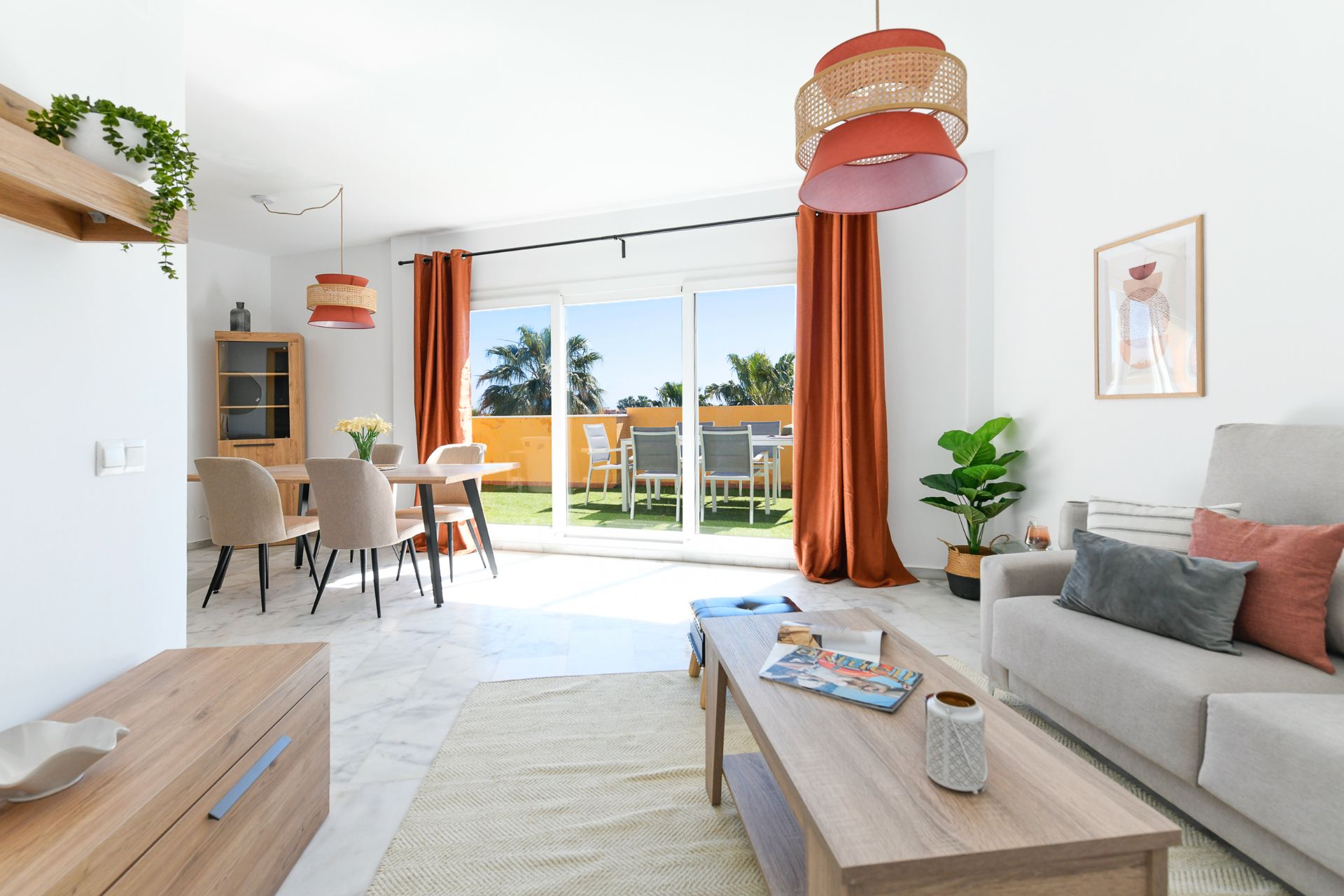 Living room of Attic for sale in Estepona  with Terrace and Furnished