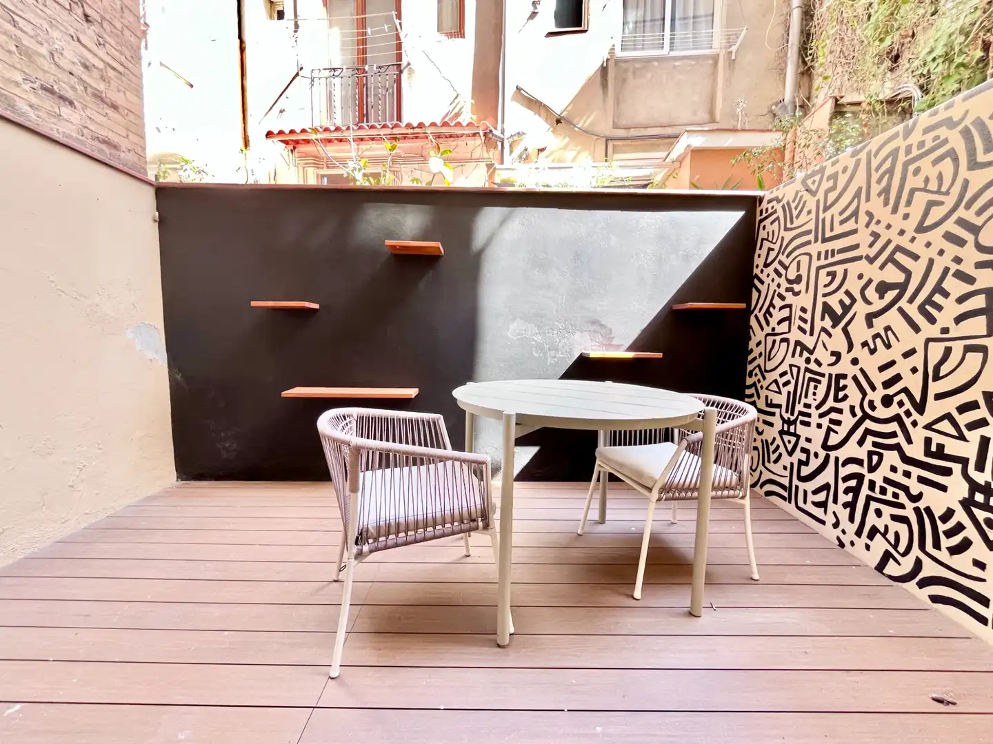 Terrace of Study for rent in Barcelona  with Air Conditioner, Heating and Terrace