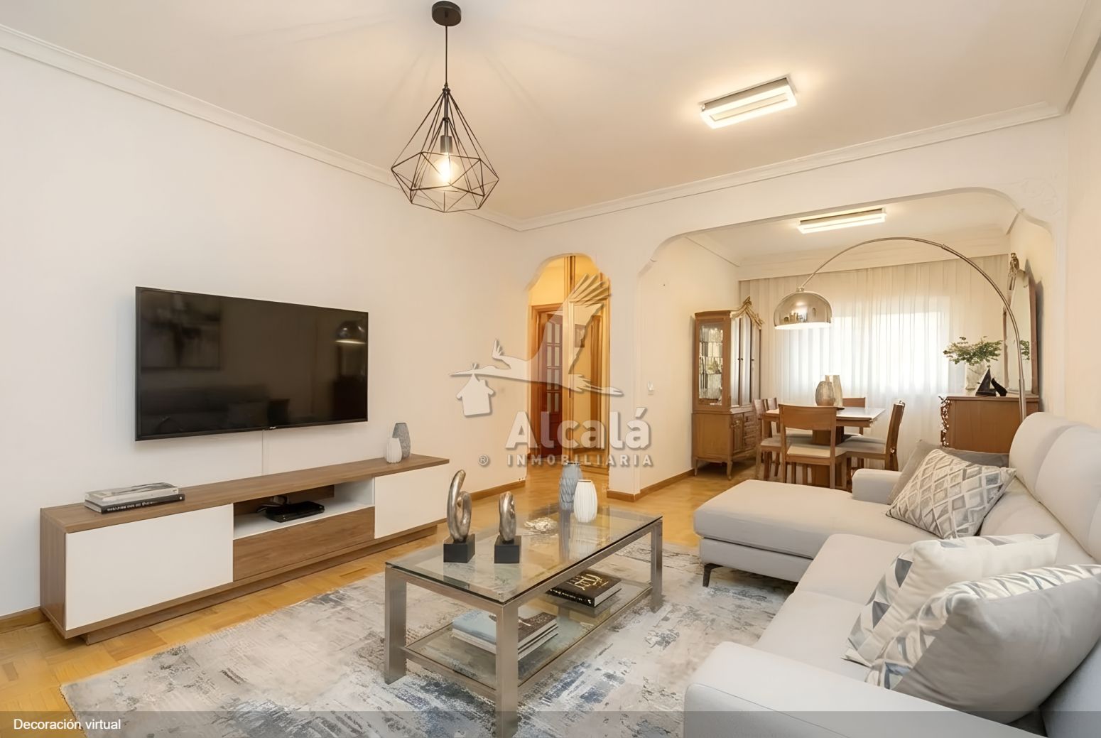 Living room of Flat for sale in Alcalá de Henares  with Heating, Parquet flooring and Terrace