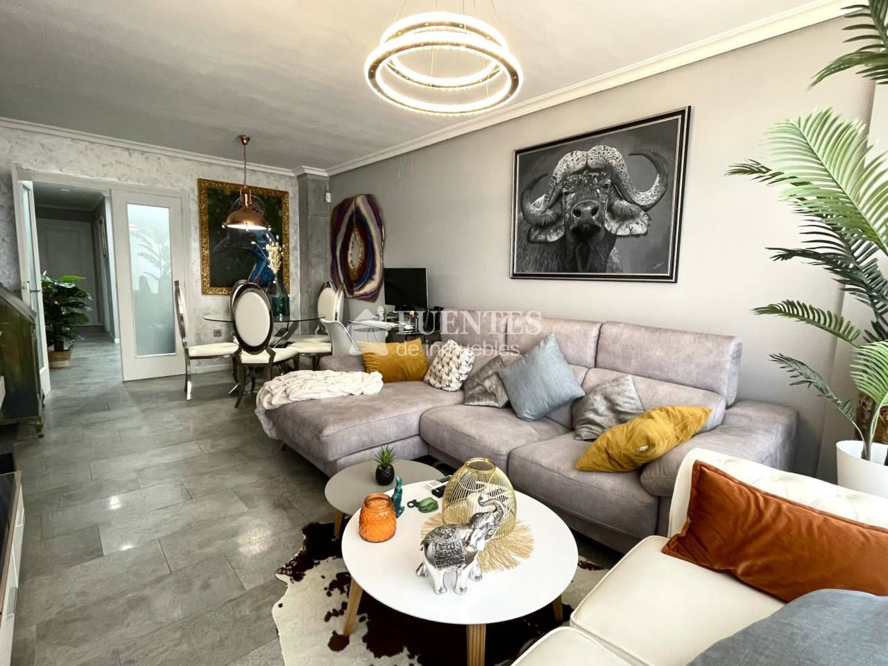 Wohnzimmer von Wohnung zum Verkauf in Alicante / Alacant mit Klimaanlage, Terrasse und Abstellraum