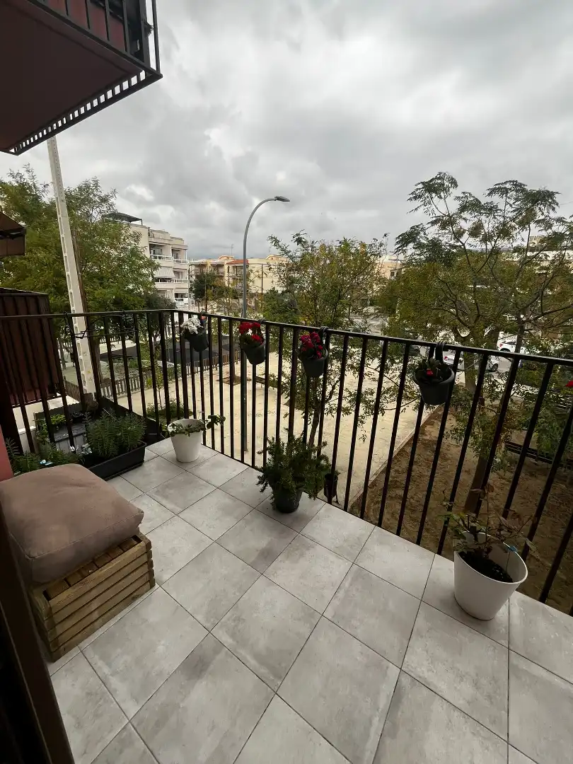 Balcony of Flat for sale in Cubelles  with Air Conditioner, Parquet flooring and Terrace