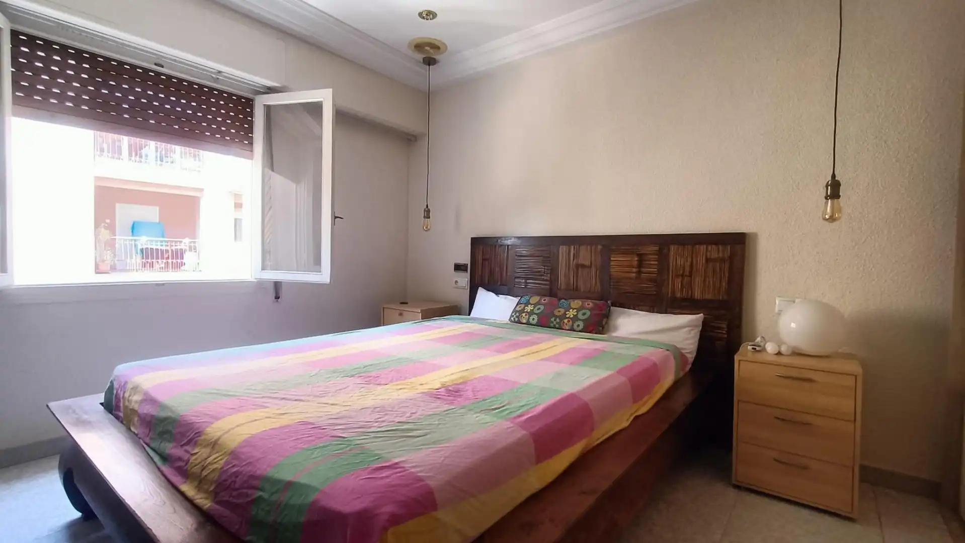 Bedroom of Flat for rent in Elche / Elx  with Air Conditioner, Furnished and Balcony