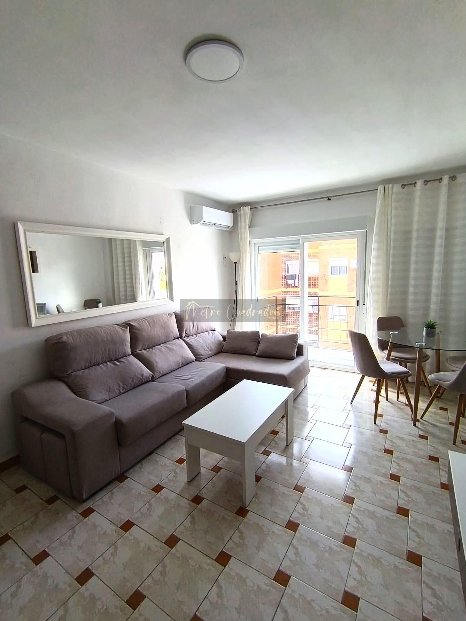 Living room of Flat for rent in Mérida  with Air Conditioner, Terrace and Furnished