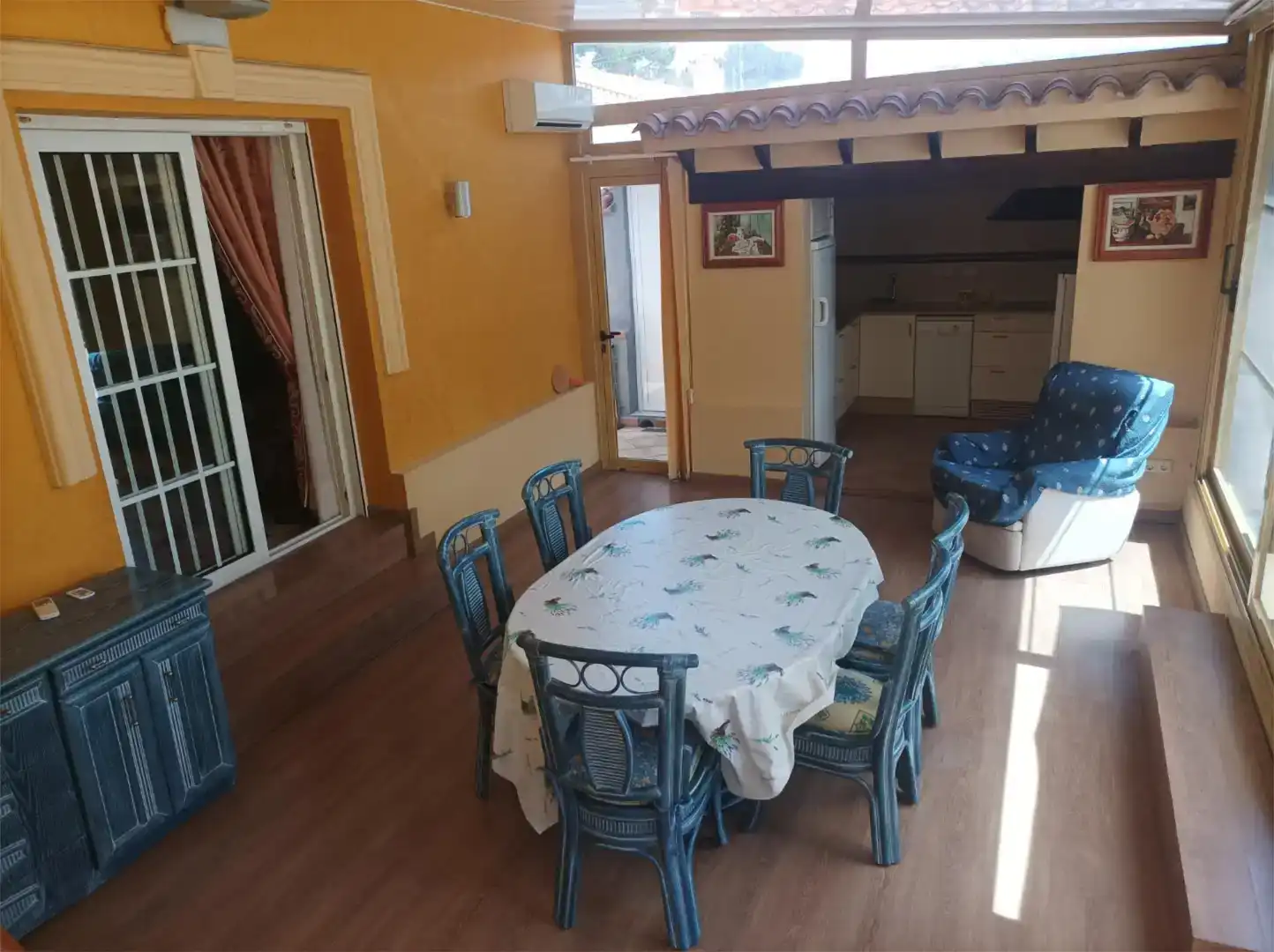 Menjador de Casa o xalet de lloguer en Dénia amb Aire condicionat, Jardí privat i Parquet