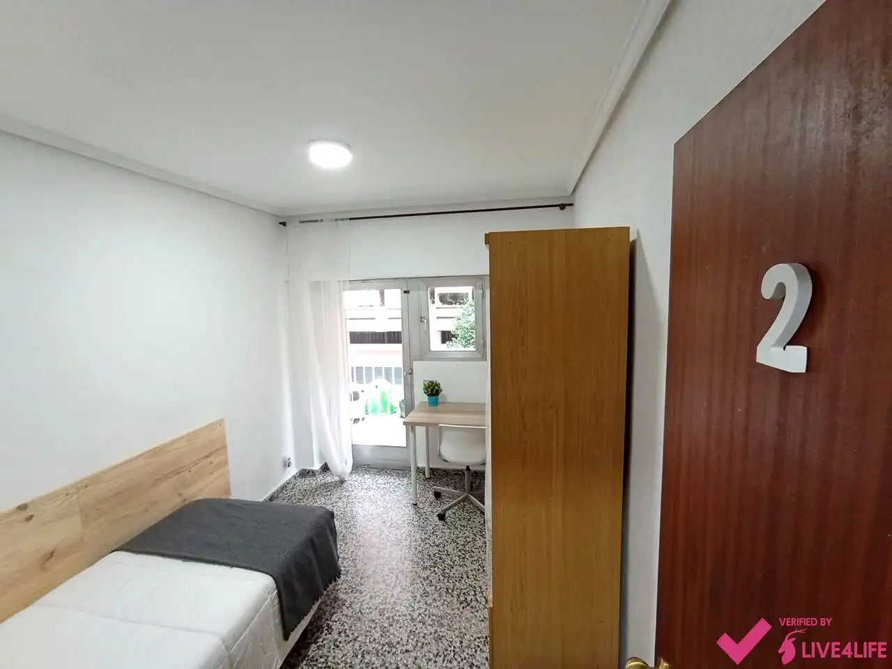 Schlafzimmer von Wohnung zur Miete in Valencia mit Terrasse und Möbliert