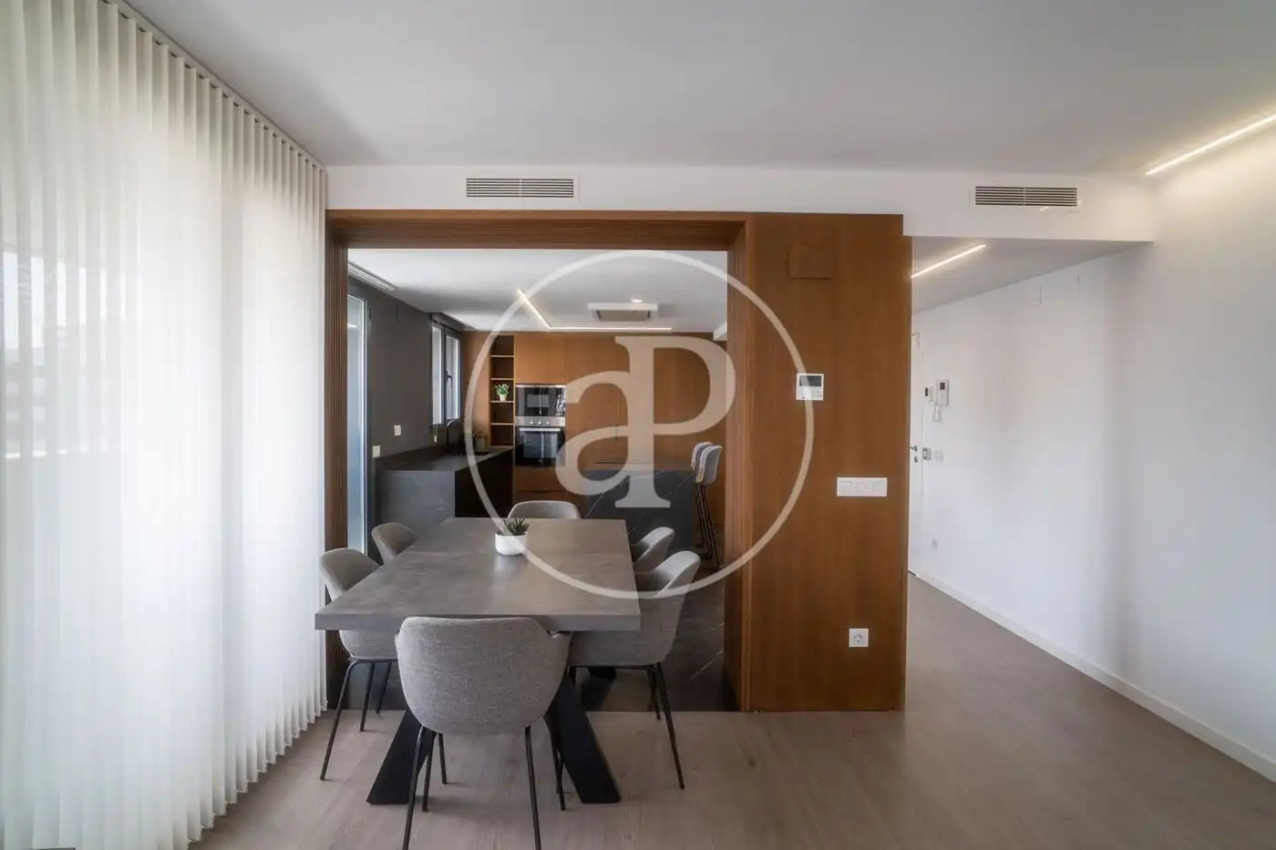 Dining room of Flat for rent in Valencia  with Air Conditioner, Heating and Private garden