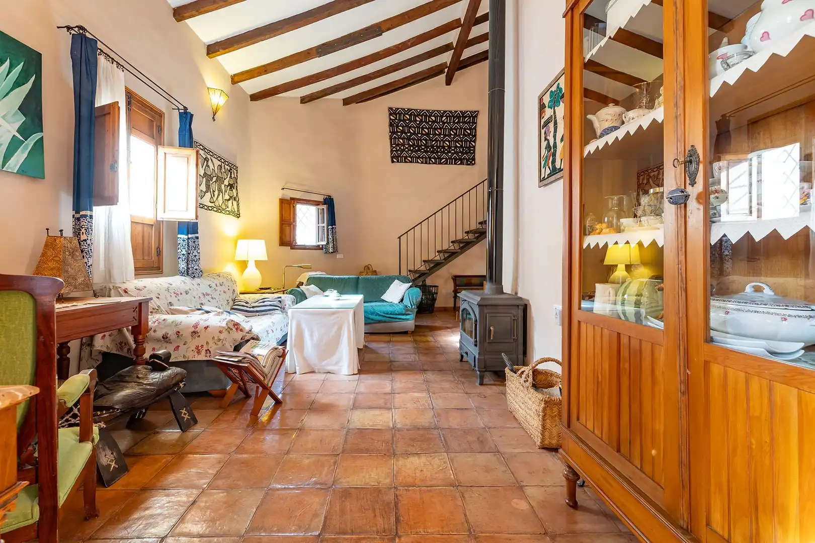 Living room of Country homes for sale in Murcia  with Air Conditioner, Heating and Storage room