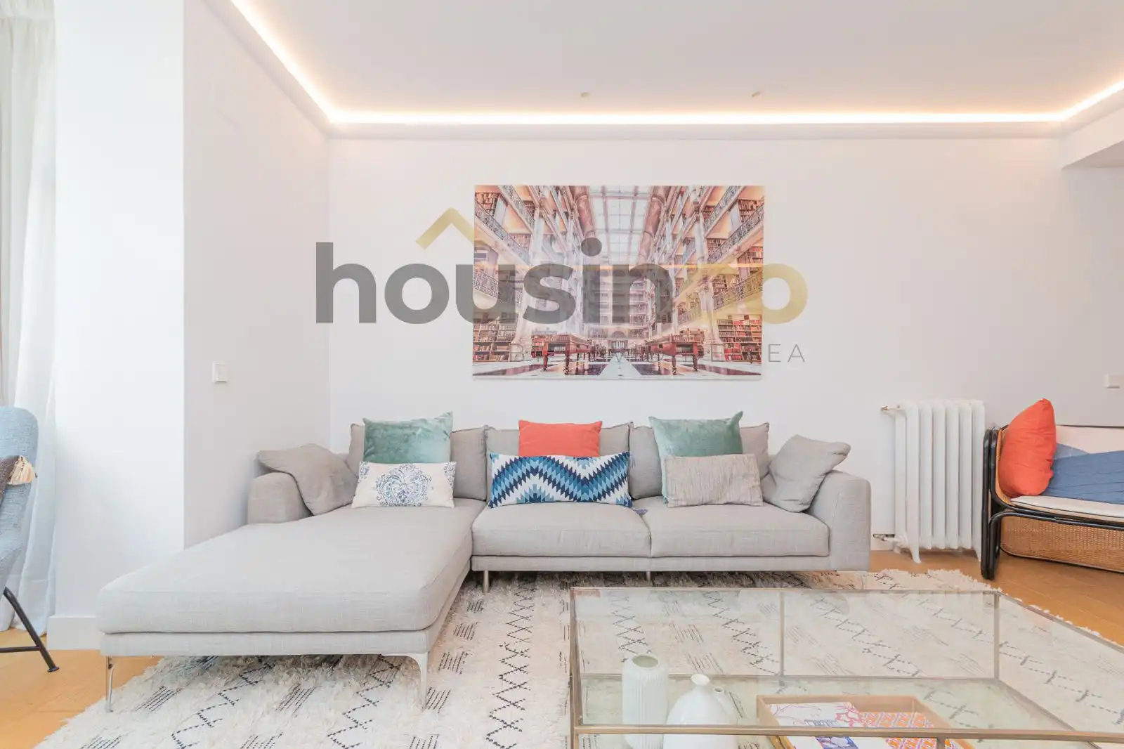 Wohnzimmer von Wohnung zur Miete in Madrid mit Klimaanlage, Heizung und Abstellraum