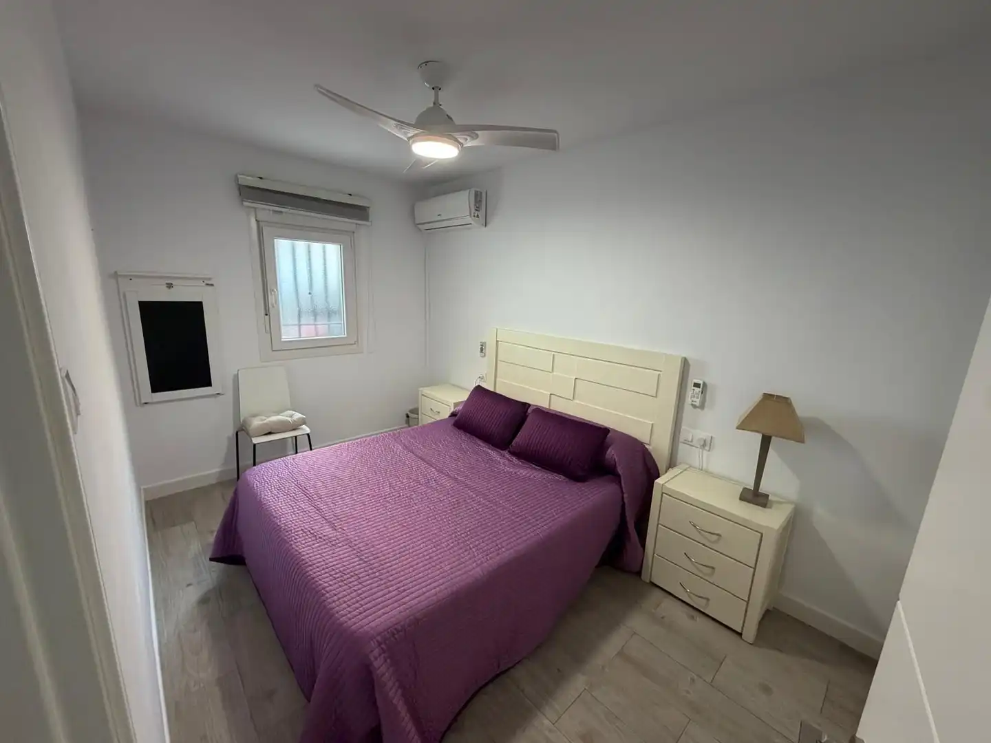 Schlafzimmer von Wohnung zur Miete in Cádiz mit Klimaanlage und Möbliert