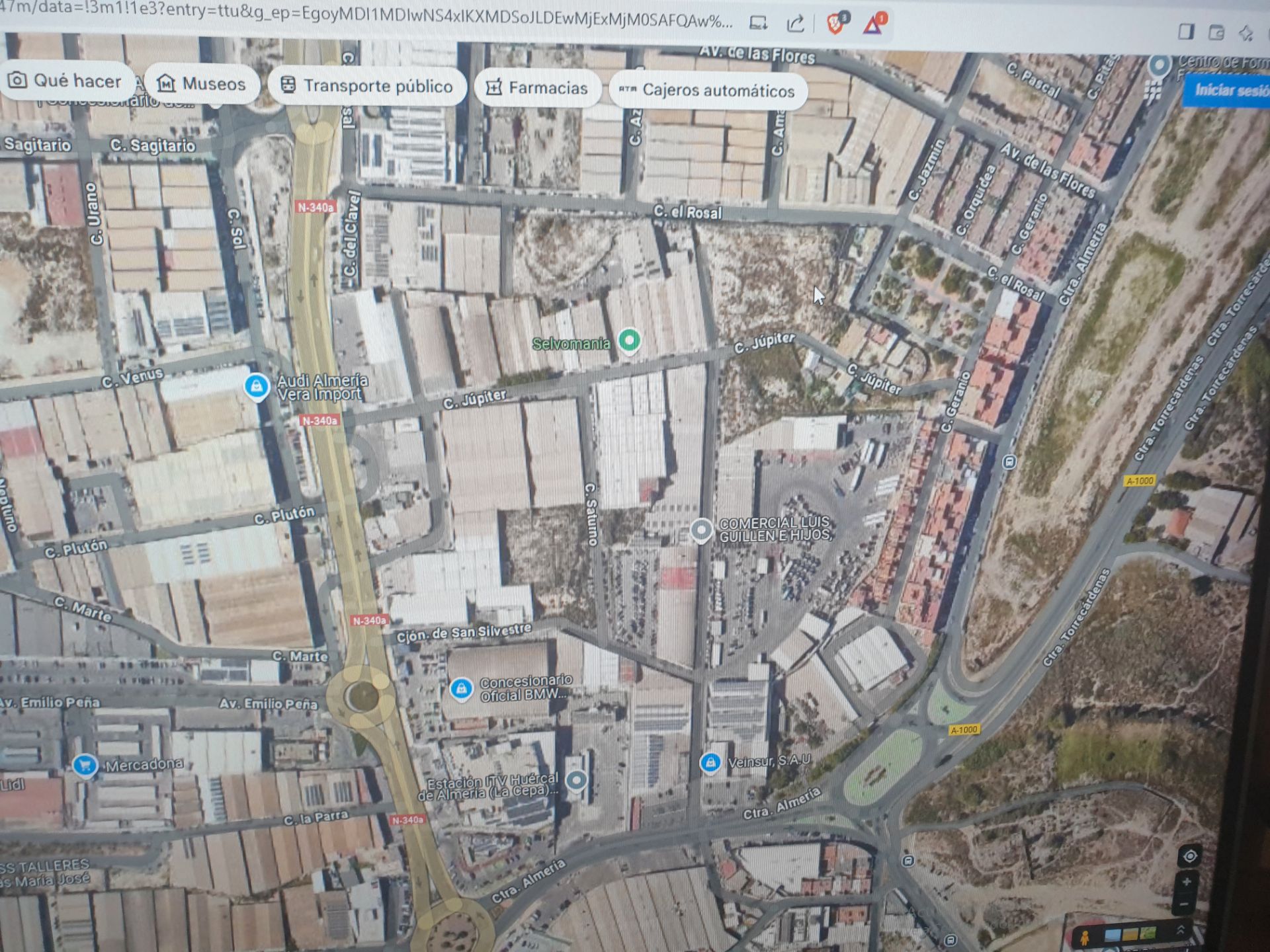 Vista exterior de Terreno industrial en venta en Huércal de Almería