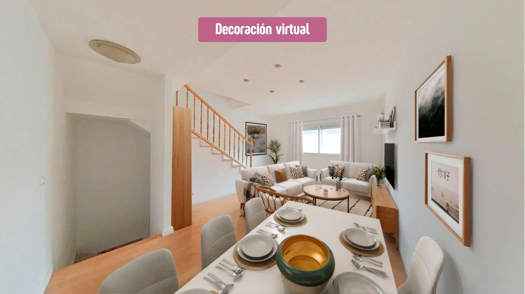 Menjador de Casa adosada en venda en Girona Capital amb Terrassa i Forn