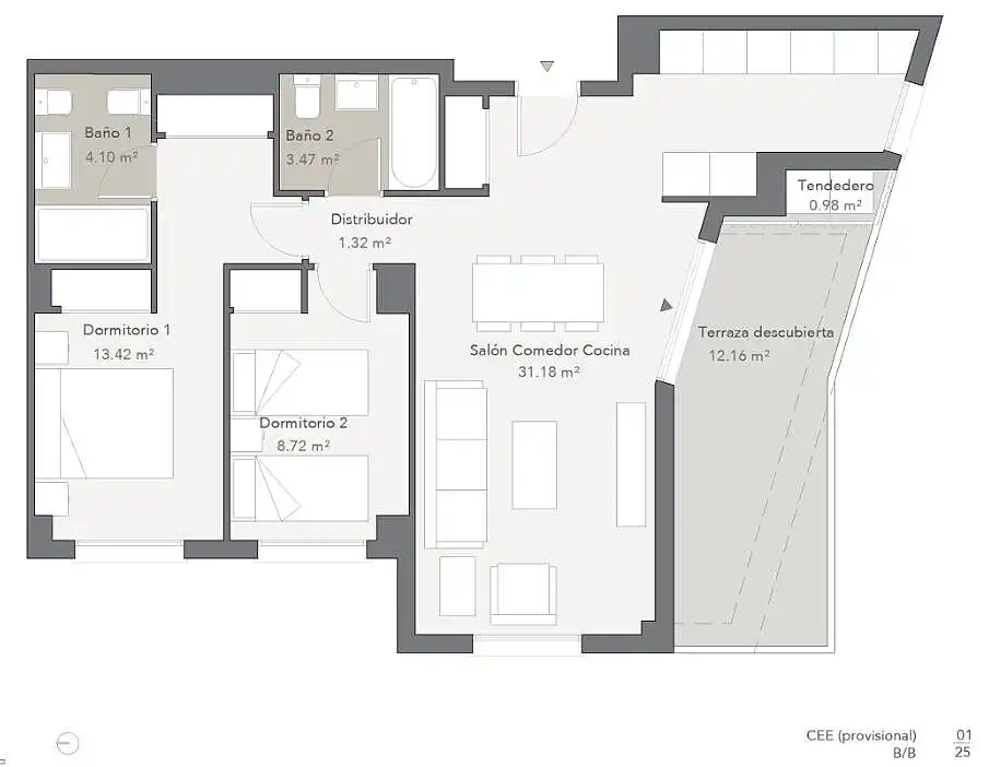 Appartement compact avec ascenseur à vendre à Cruz de Humilladero, imagen 13
