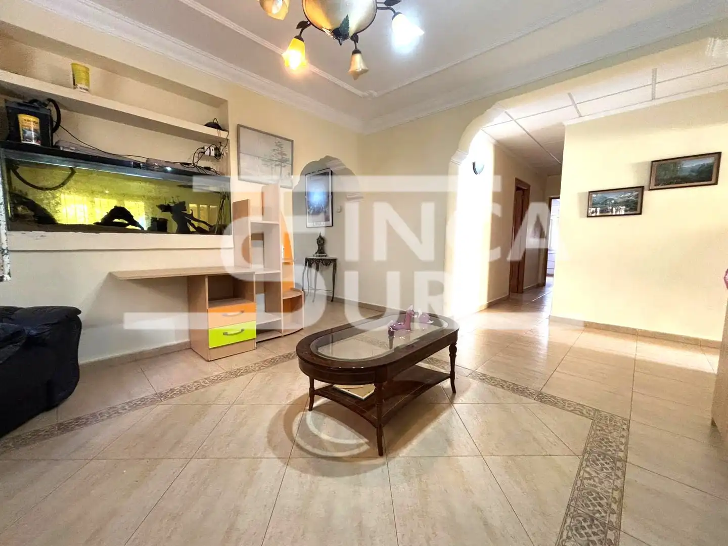 Sala de estar de Casa o chalet en venta en Roquetas de Mar con Aire acondicionado, Jardín privado y Terraza