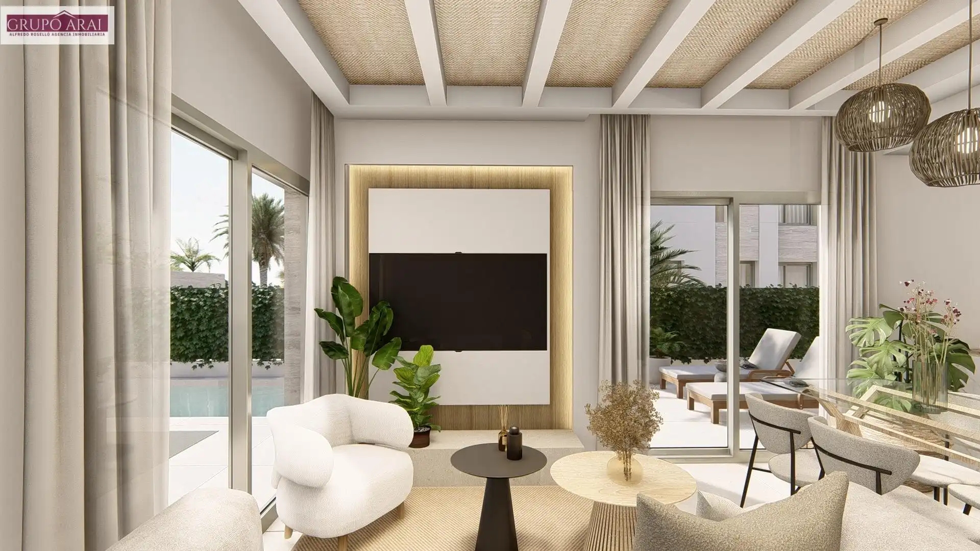 Sala de estar de Casa adosada en venta en Formentera del Segura con Calefacción, Jardín privado y Terraza
