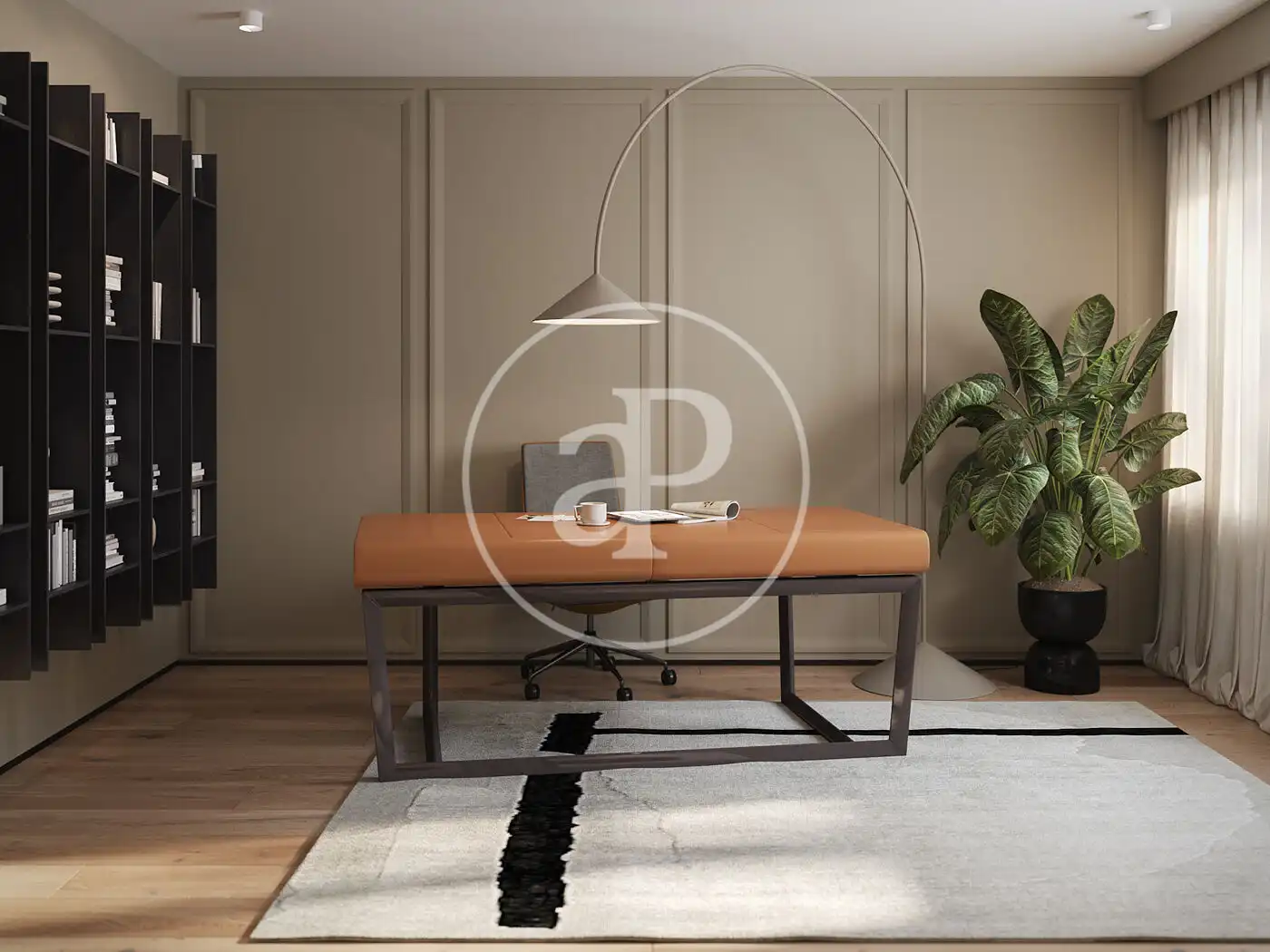 Wohnzimmer von Wohnung zum Verkauf in Barcelona mit Klimaanlage, Heizung und Privatgarten