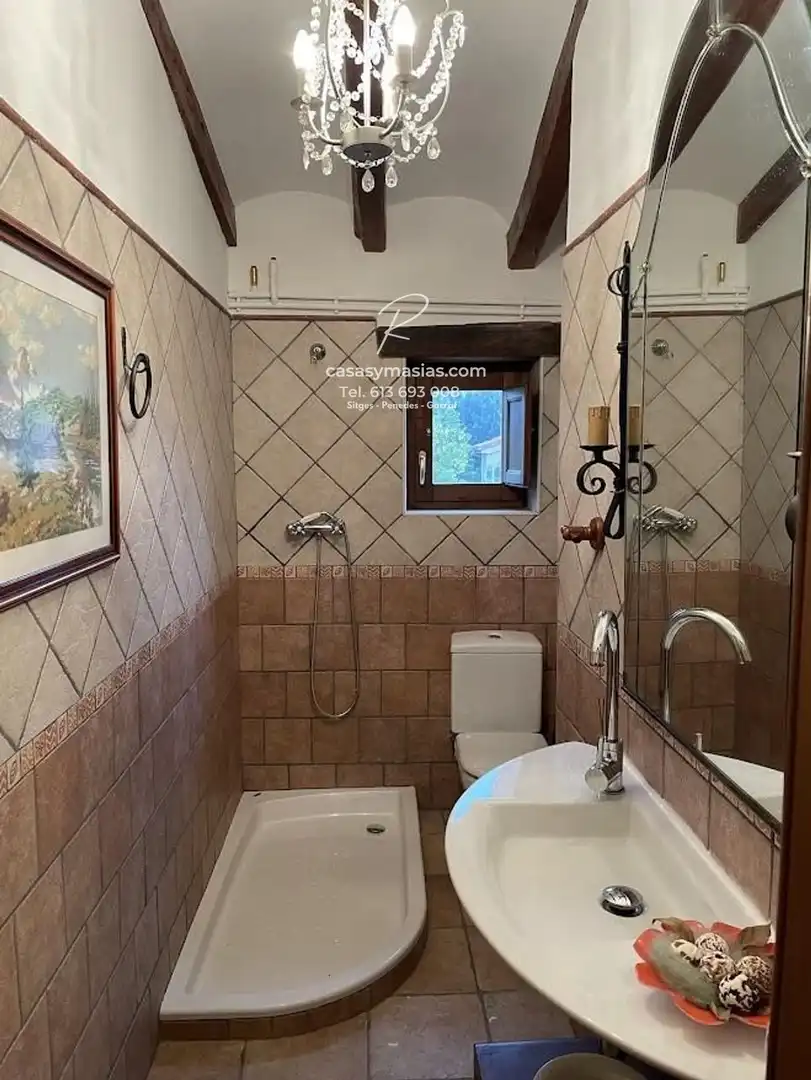 Bathroom of Country homes for rent in Sant Martí Sarroca  with Heating and Balcony