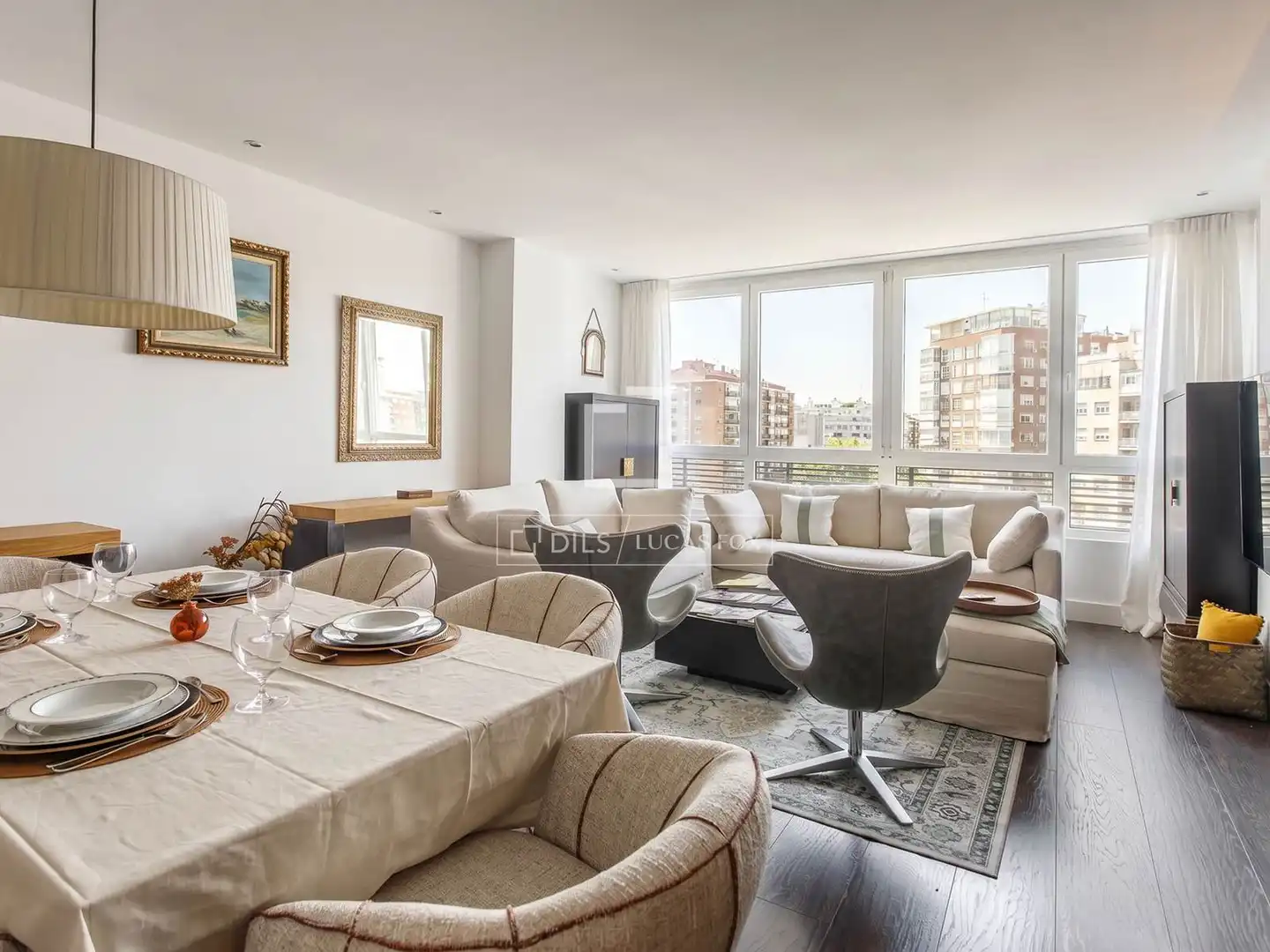 Sala d'estar de Pis de lloguer en Madrid amb Aire condicionat, Calefacció i Parquet