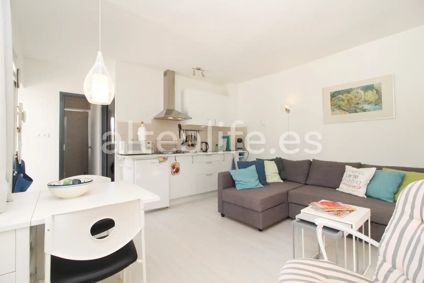 Sala d'estar de Casa o xalet en venda en Altea amb Aire condicionat, Jardí privat i Terrassa