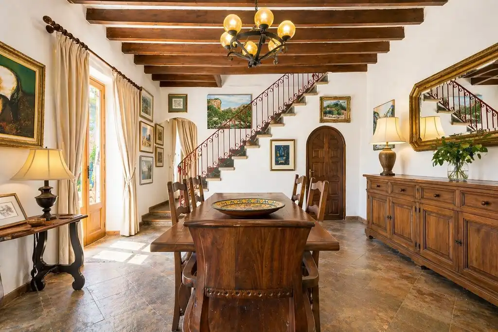 Dining room of Country homes for sale in Mancor de la Vall  with Private garden, Terrace and Swimming Pool