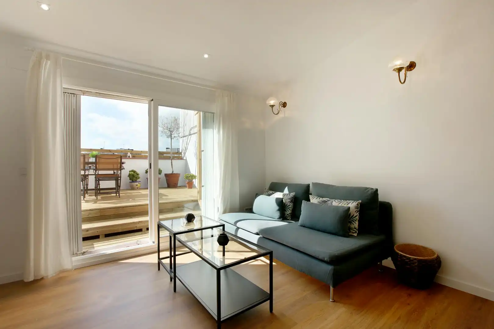 Living room of Flat for rent in Barcelona  with Air Conditioner, Heating and Furnished
