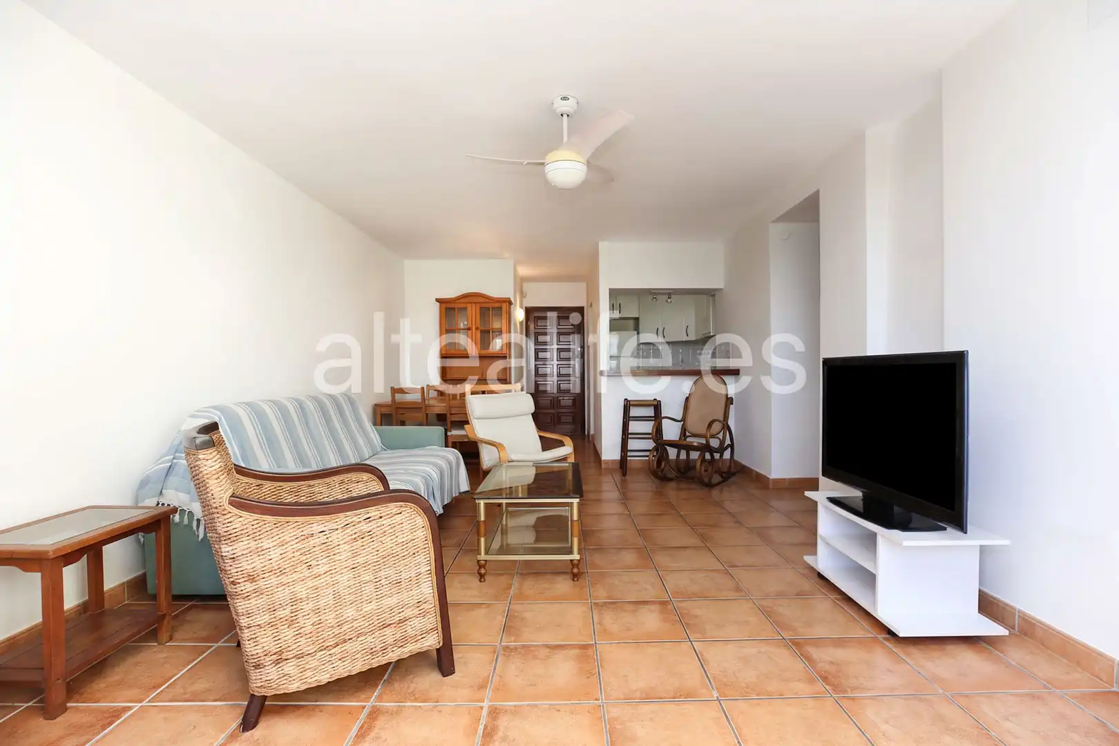 Sala d'estar de Apartament de lloguer en Altea amb Calefacció, Terrassa i Moblat