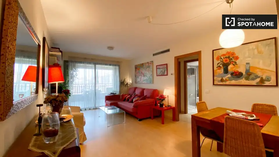 Living room of Flat for rent in Alboraya  with Air Conditioner, Heating and Furnished